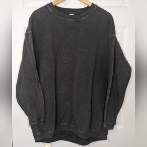 Aerie Corded Oversized Sweatshirt - Grey - Size XS